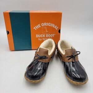 SPORTO Women’s Size 6.5 Patty-Rain Black Duck Rain Shoes Low Boots